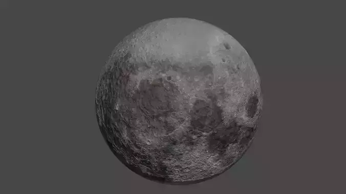Very Detailed Moon Model Free 3D model