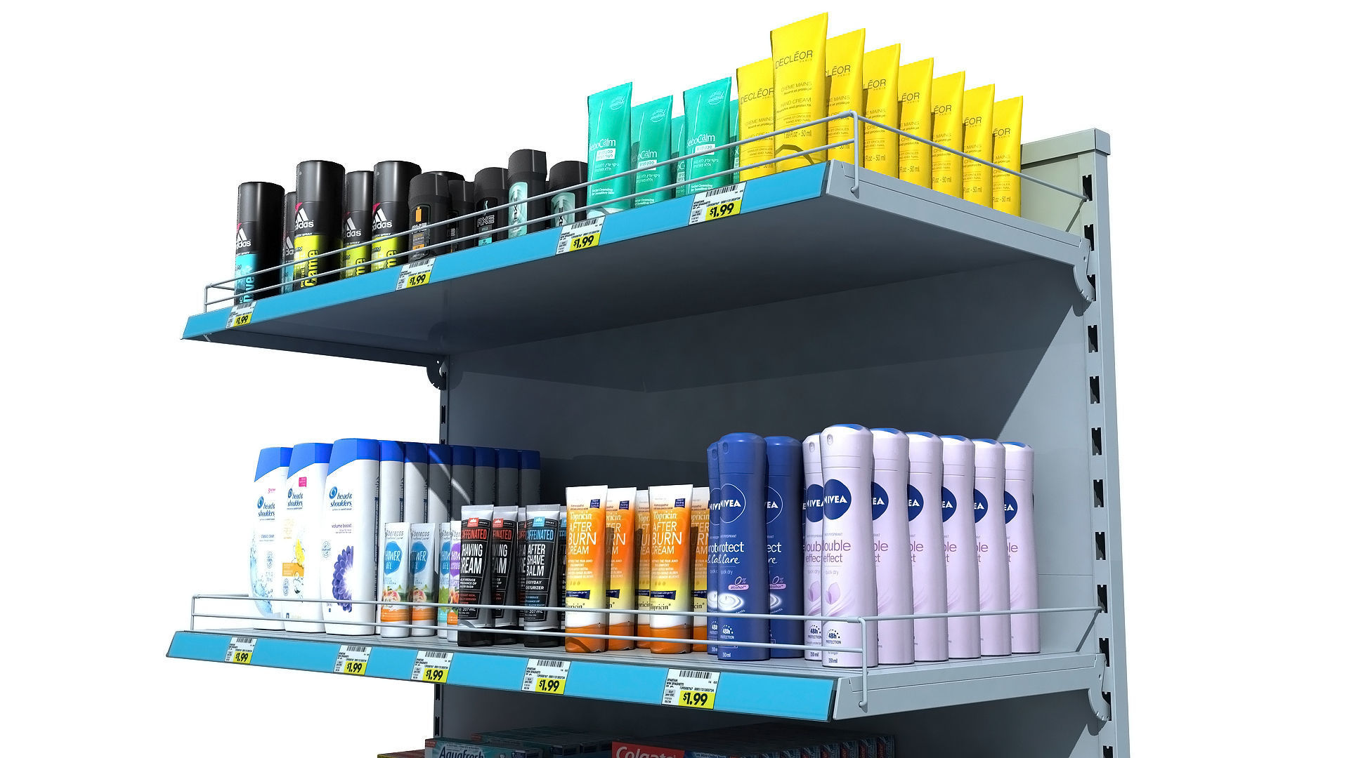 Supermarket Shelves Personal Hygiene 3D model_3