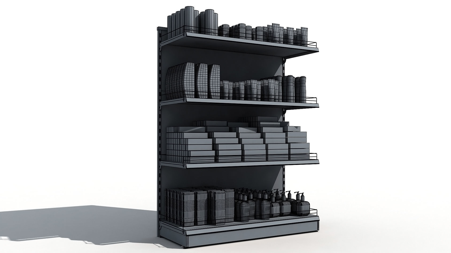 Supermarket Shelves Personal Hygiene 3D model_8