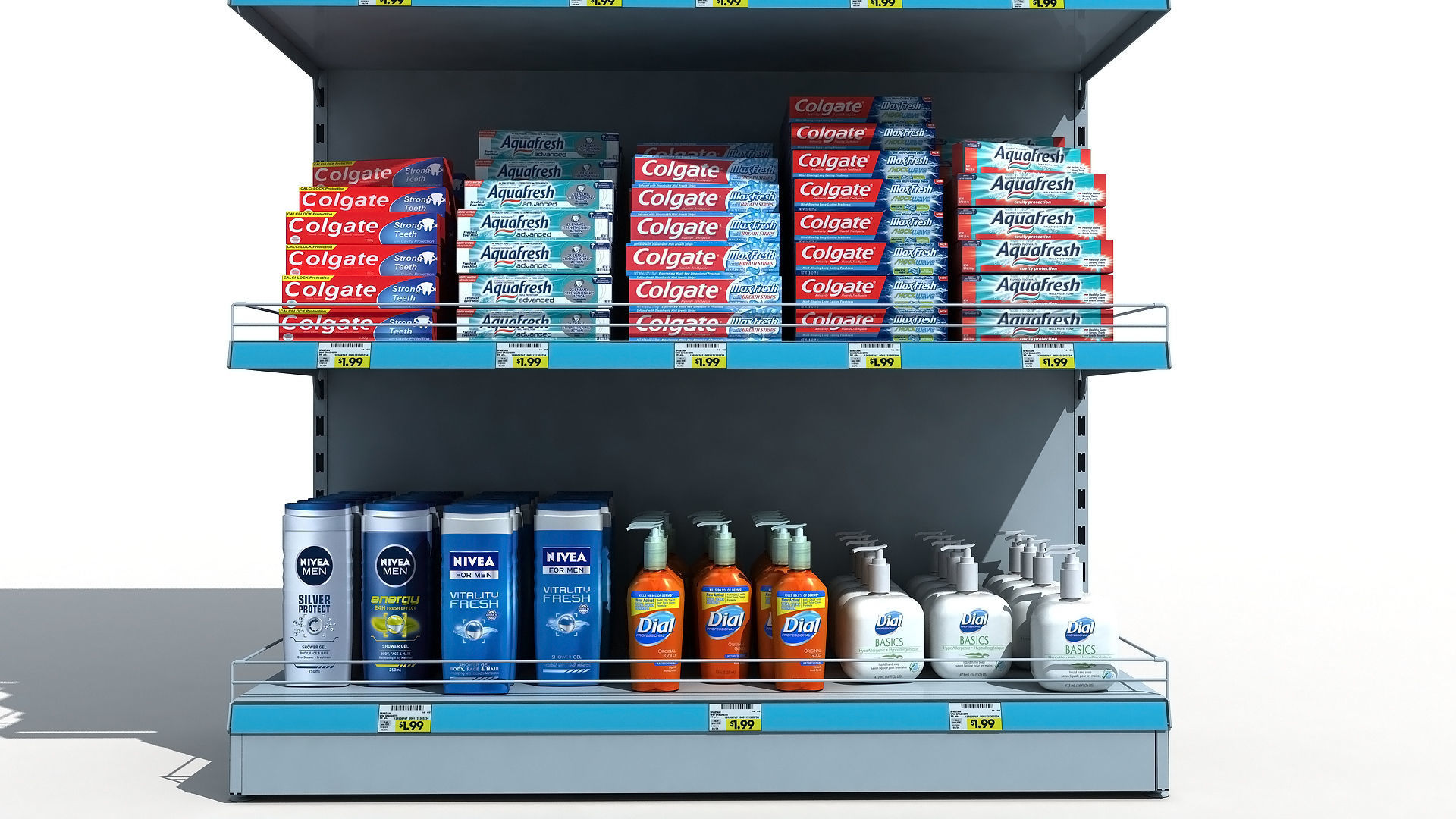 Supermarket Shelves Personal Hygiene 3D model_6