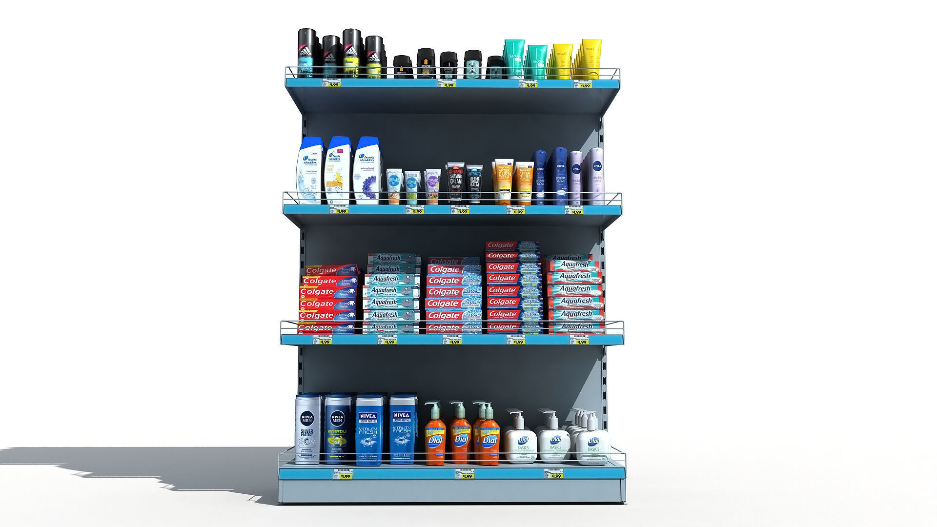 Supermarket Shelves Personal Hygiene 3D model_2