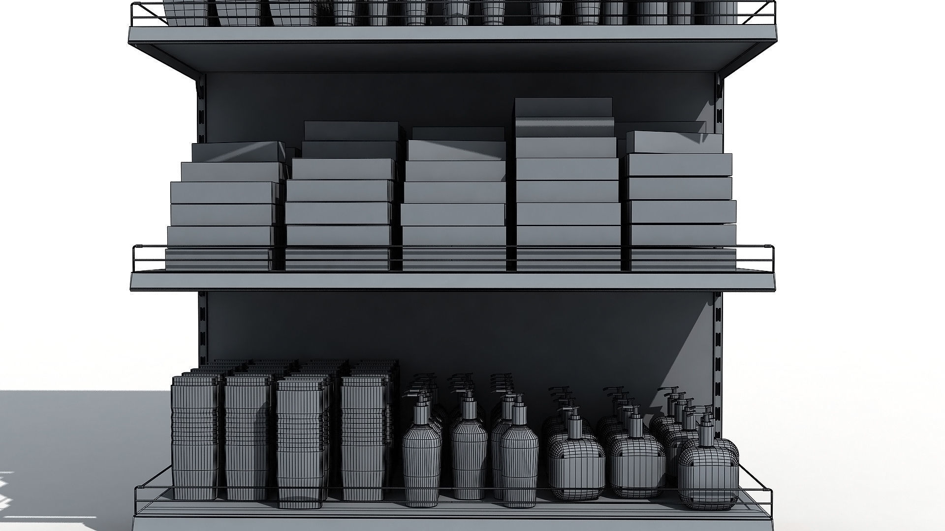 Supermarket Shelves Personal Hygiene 3D model_9