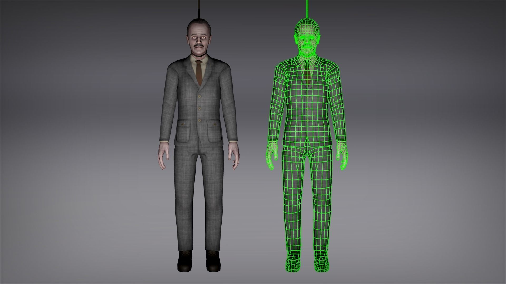 Hangedman Low-poly 3D model_3