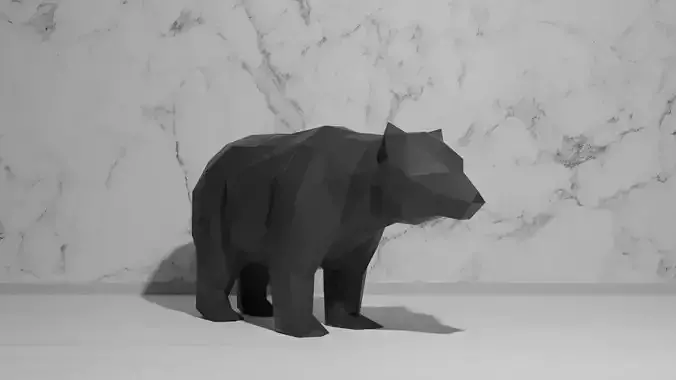 Bear Low Poly tiger 3D print model
