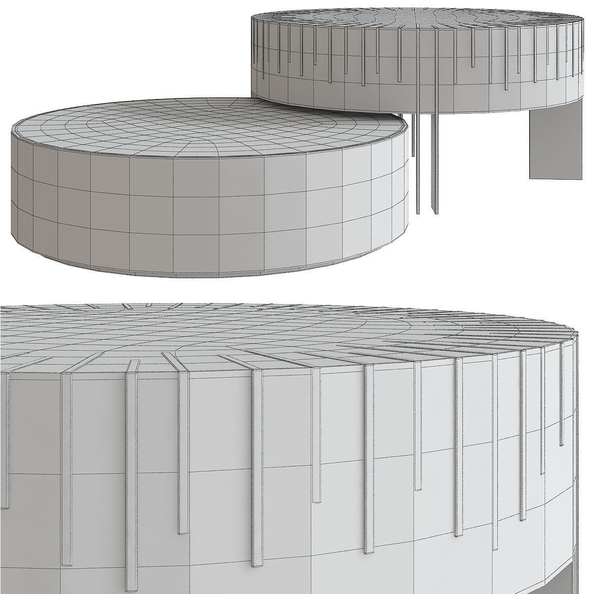 Side and coffee table 3d model collection  Low-poly 3D model_11