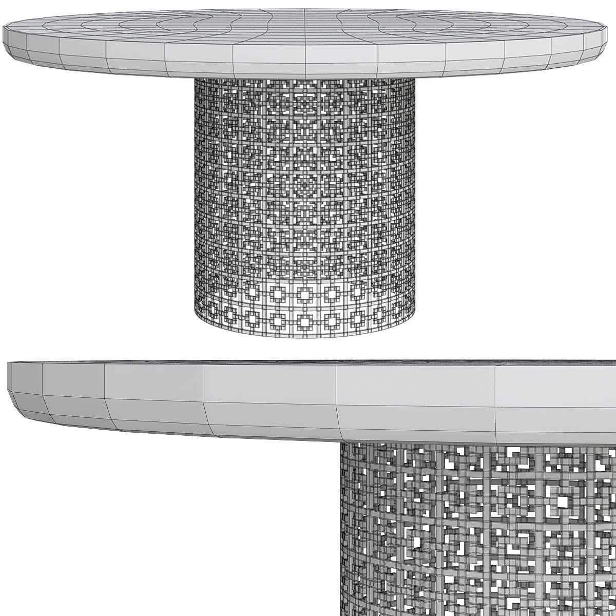 Side and coffee table 3d model collection  Low-poly 3D model_9