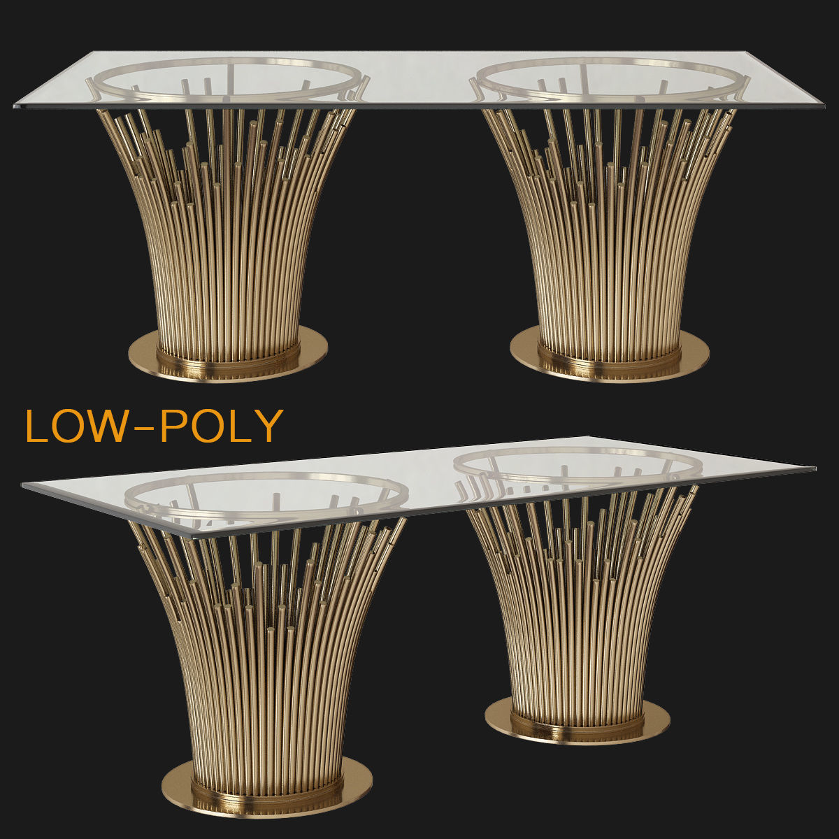 Side and coffee table 3d model collection  Low-poly 3D model_8