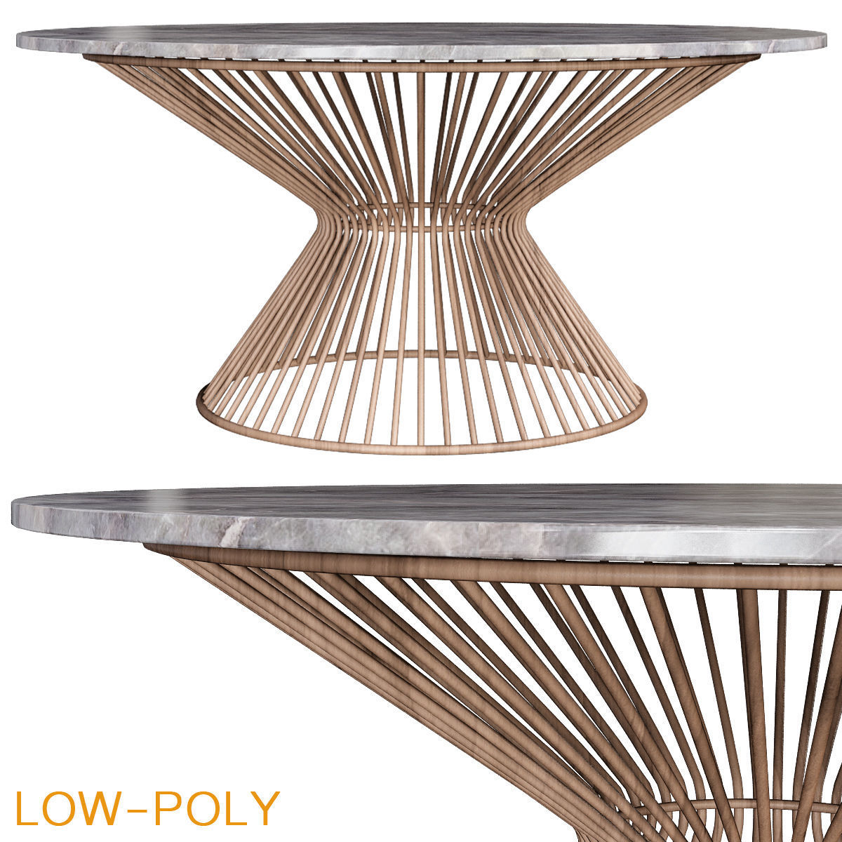 Side and coffee table 3d model collection  Low-poly 3D model_2