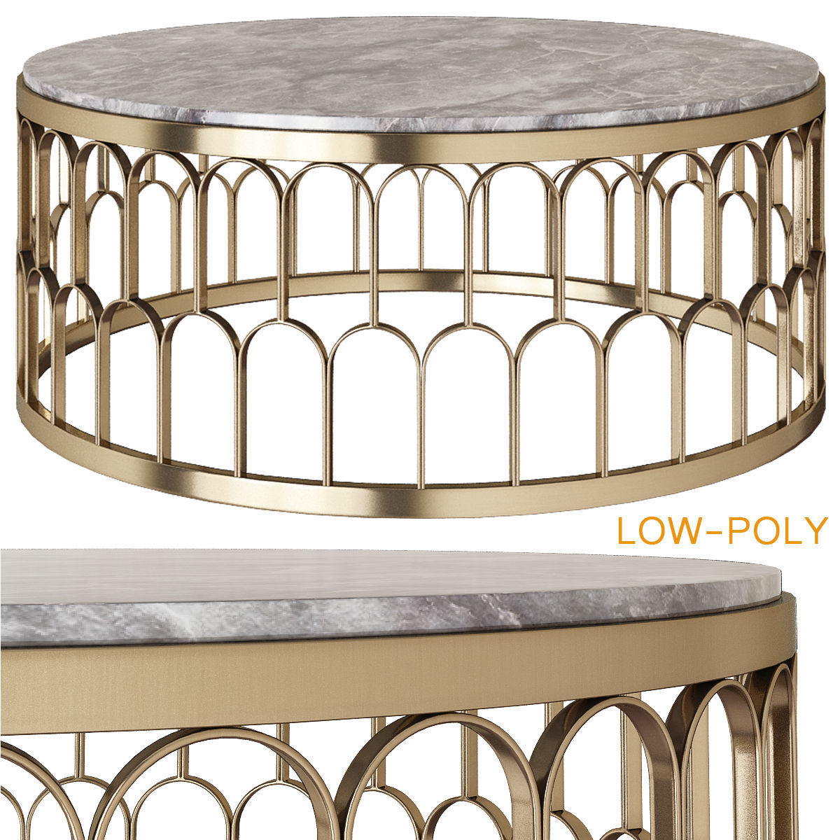 Side and coffee table 3d model collection  Low-poly 3D model_3