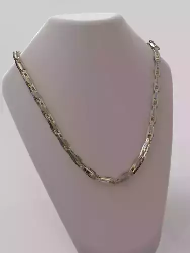 Chain13 gold chain necklace on mannequin