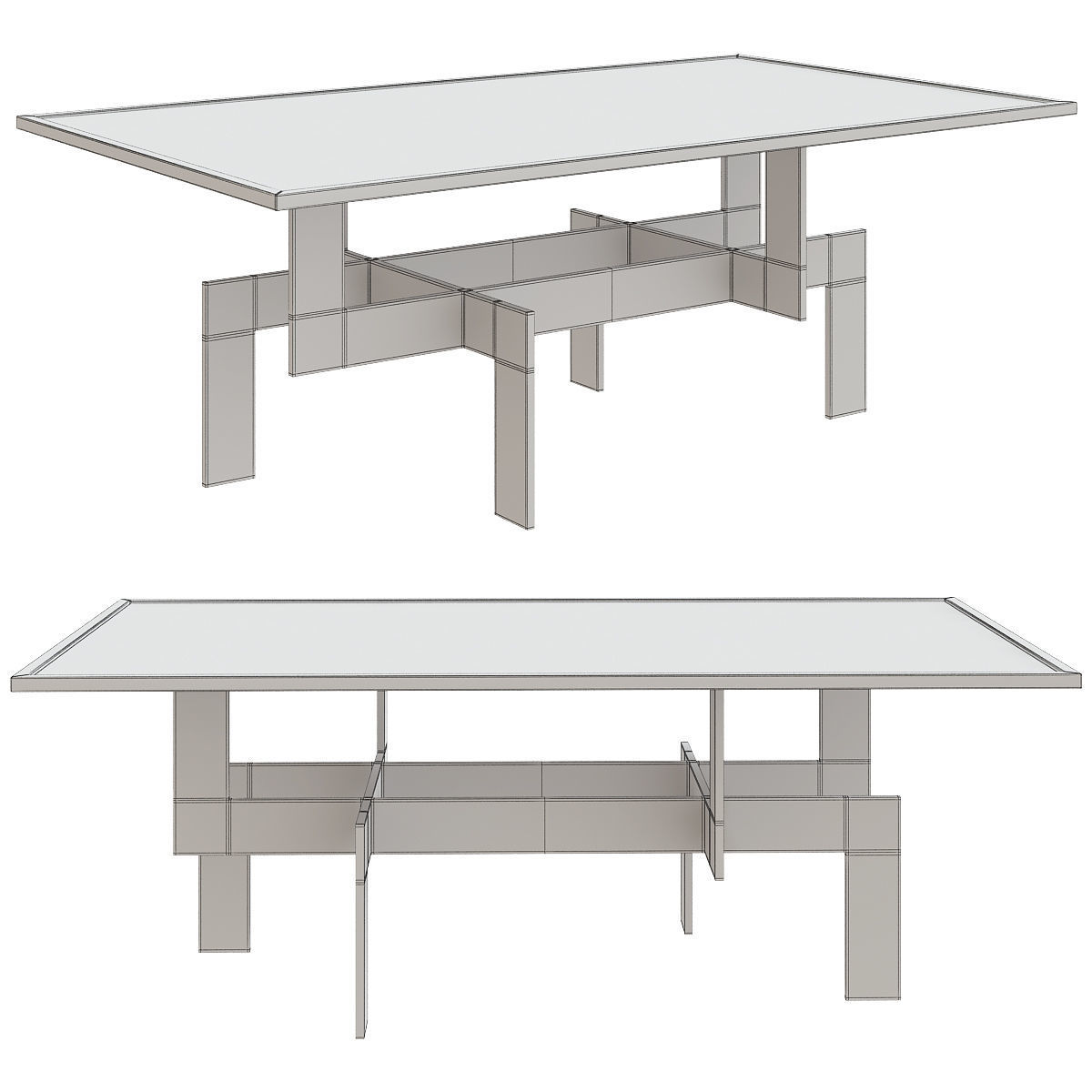 Side and coffee table 3d model collection  Low-poly 3D model_17