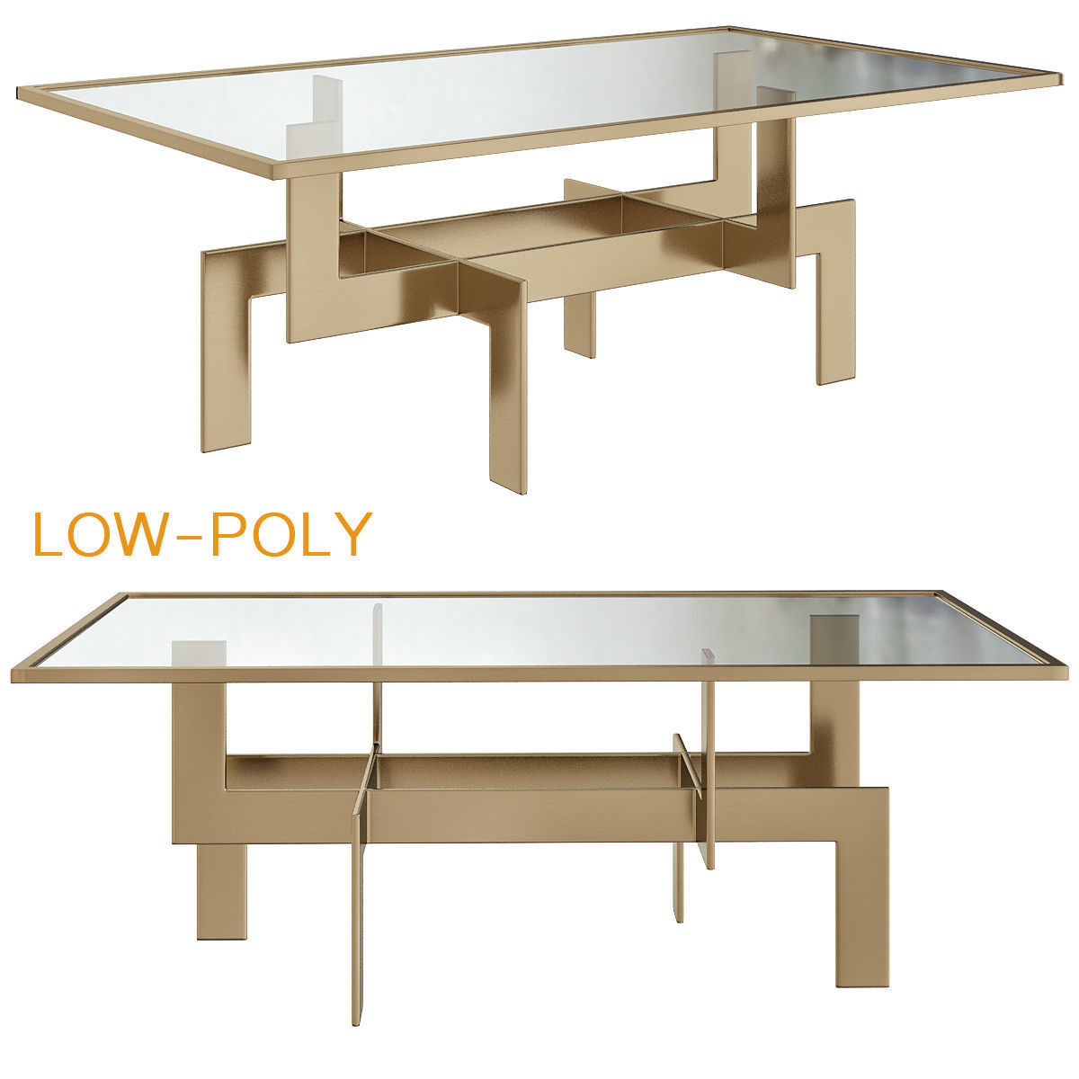 Side and coffee table 3d model collection  Low-poly 3D model_18