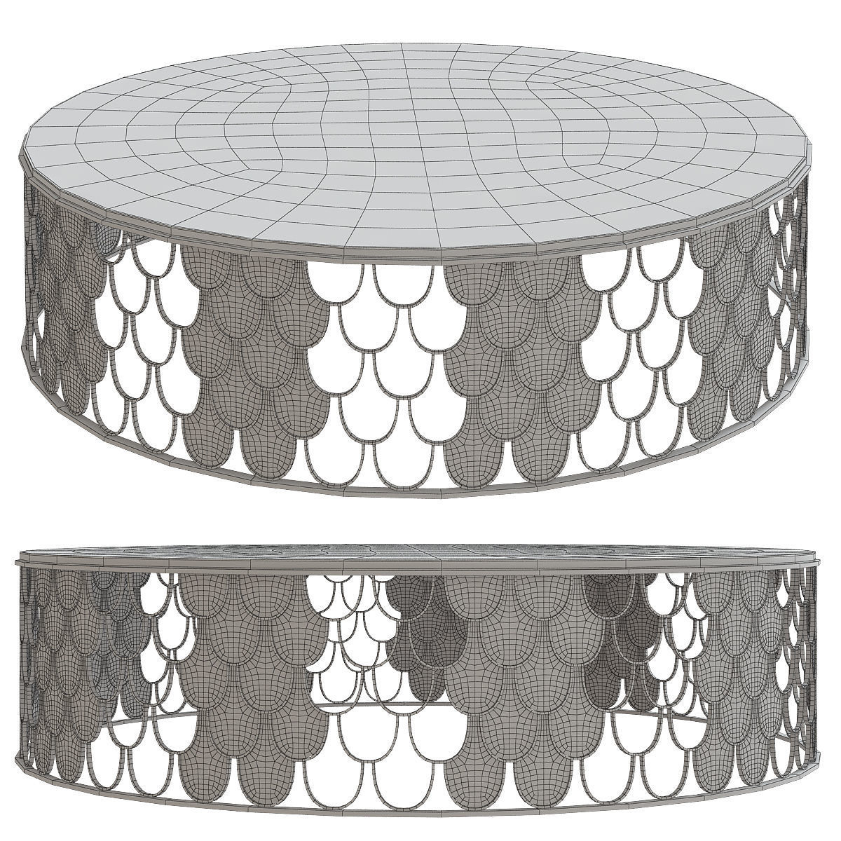 Side and coffee table 3d model collection  Low-poly 3D model_3