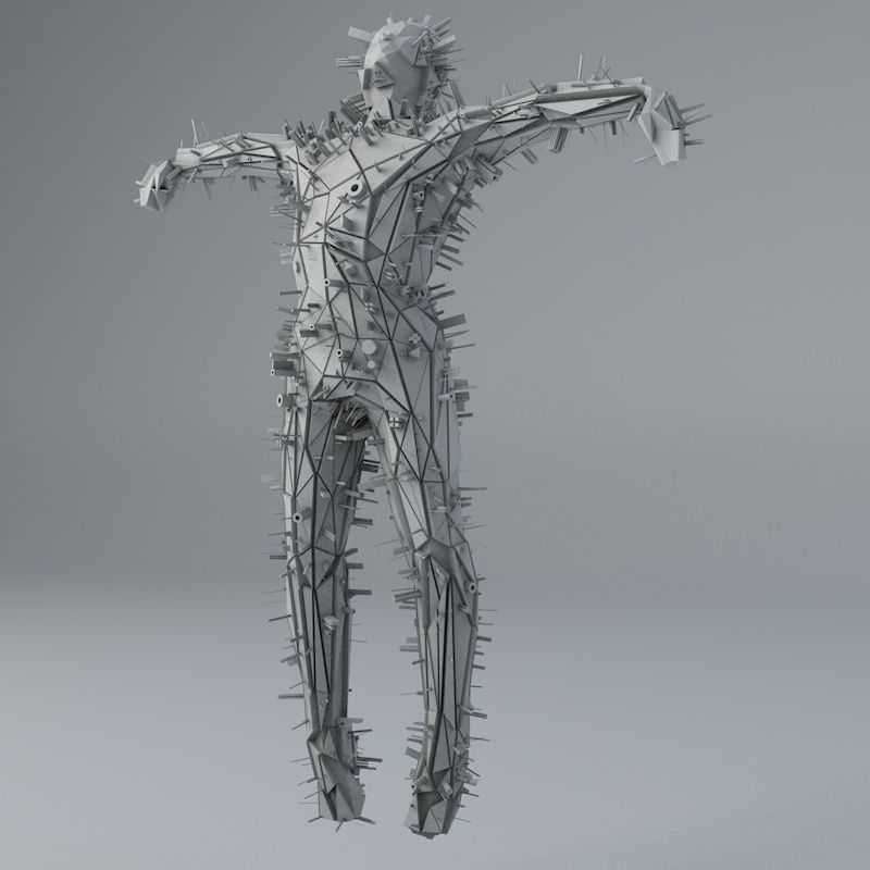 Sci -Fi Shapes - The Scarecrow Low-poly 3D model_20