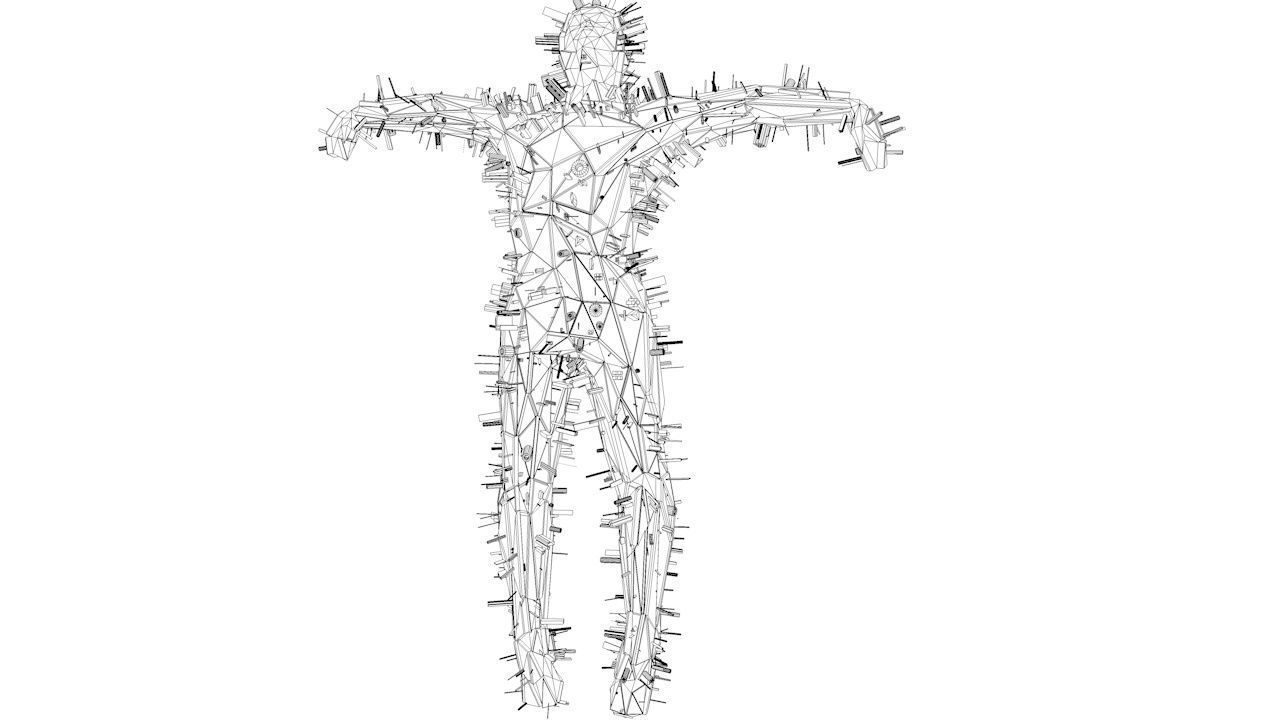 Sci -Fi Shapes - The Scarecrow Low-poly 3D model_23