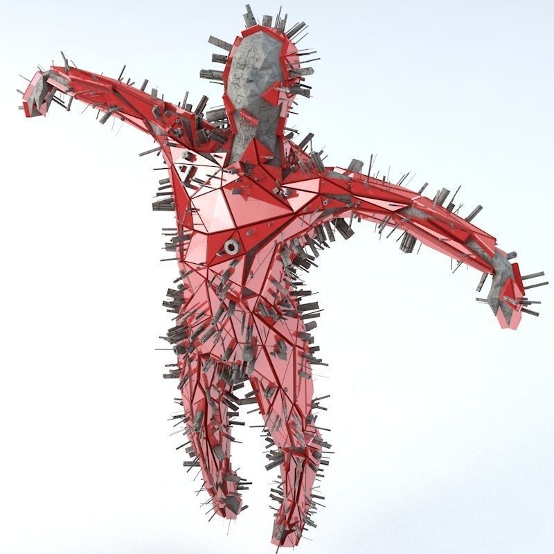 Sci -Fi Shapes - The Scarecrow Low-poly 3D model_13