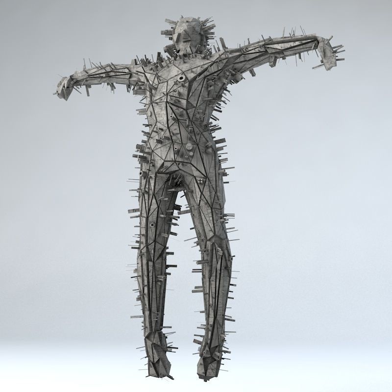 Sci -Fi Shapes - The Scarecrow Low-poly 3D model_7