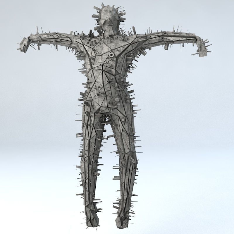 Sci -Fi Shapes - The Scarecrow Low-poly 3D model_8