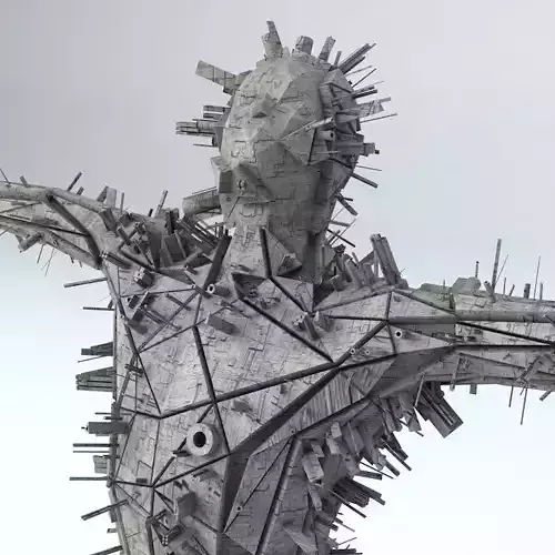 Sci -Fi Shapes - The Scarecrow Low-poly 3D model