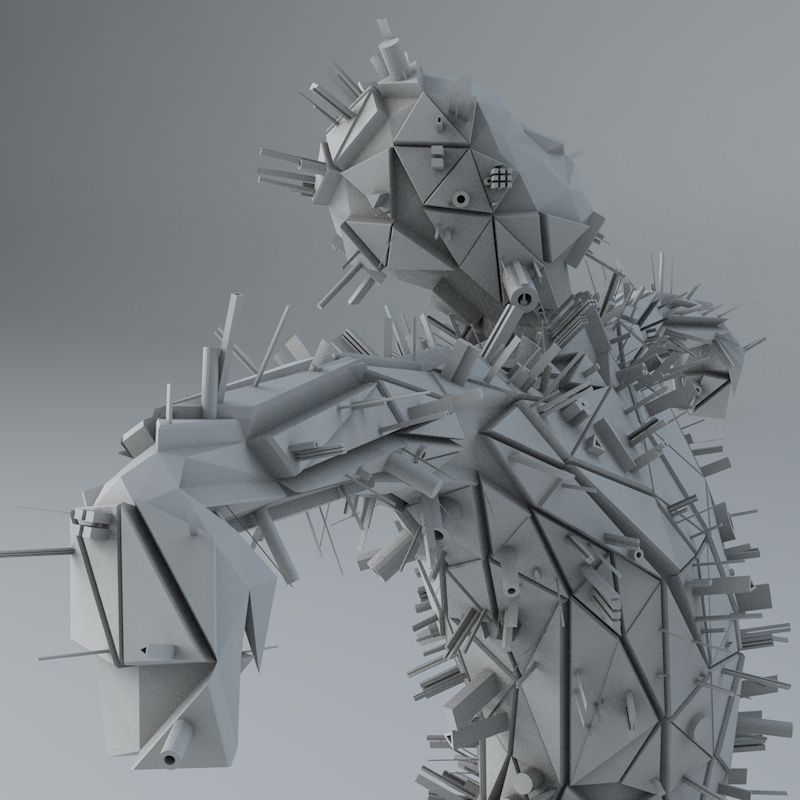 Sci -Fi Shapes - The Scarecrow Low-poly 3D model_17