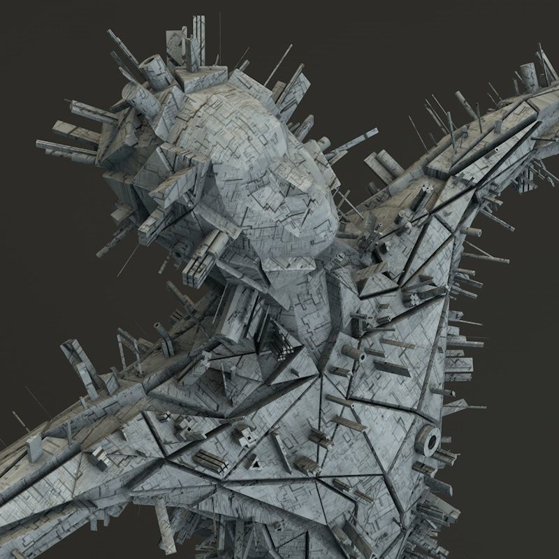 Sci -Fi Shapes - The Scarecrow Low-poly 3D model_1