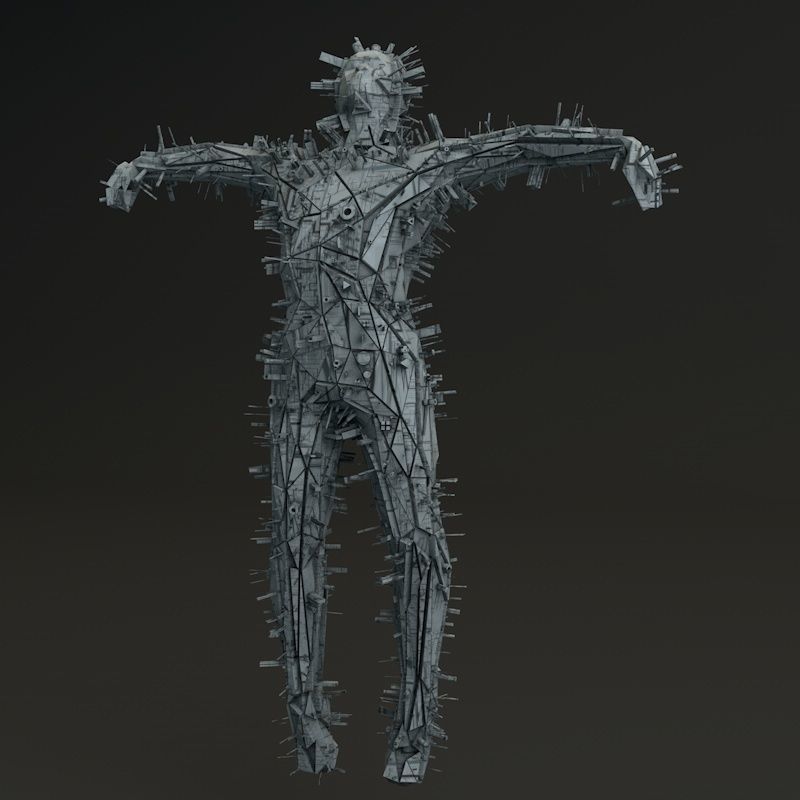 Sci -Fi Shapes - The Scarecrow Low-poly 3D model_5