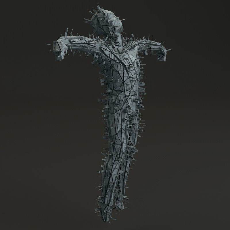 Sci -Fi Shapes - The Scarecrow Low-poly 3D model_6