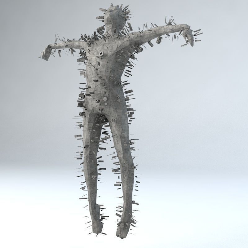 Sci -Fi Shapes - The Scarecrow Low-poly 3D model_14