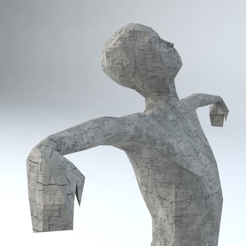 Sci -Fi Shapes - The Scarecrow Low-poly 3D model_4