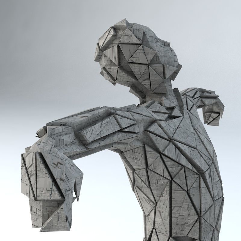 Sci -Fi Shapes - The Scarecrow Low-poly 3D model_3