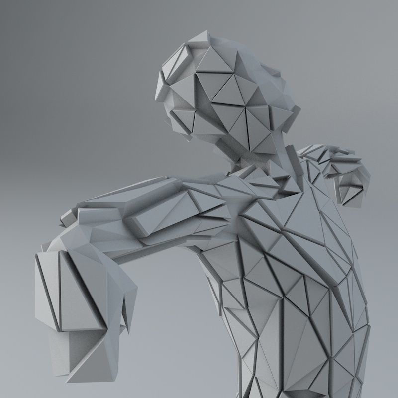 Sci -Fi Shapes - The Scarecrow Low-poly 3D model_16