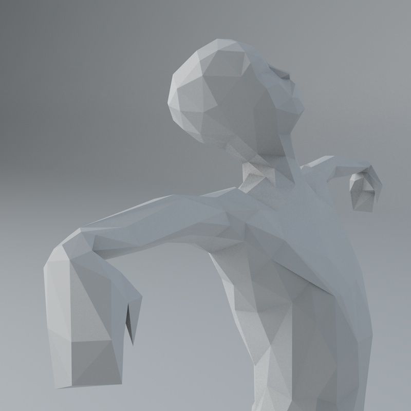 Sci -Fi Shapes - The Scarecrow Low-poly 3D model_15