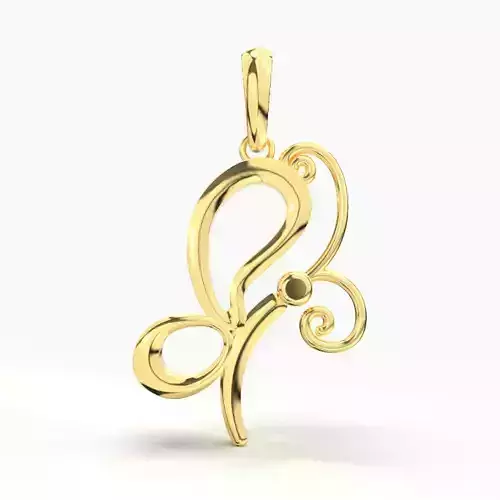SMALL BUTTERFLY GOLD PENDANT 3D print model