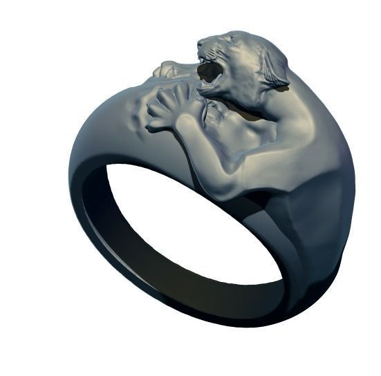 Tiger ring 3D print model_4
