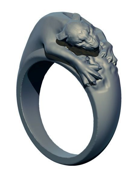Tiger ring 3D print model_1
