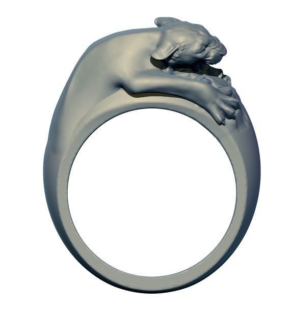 Tiger ring 3D print model_3