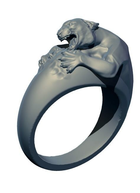 Tiger ring 3D print model_5