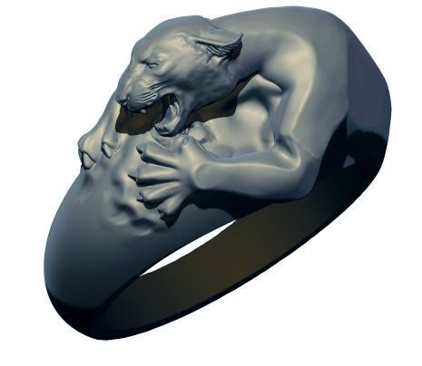 Tiger ring 3D print model_6