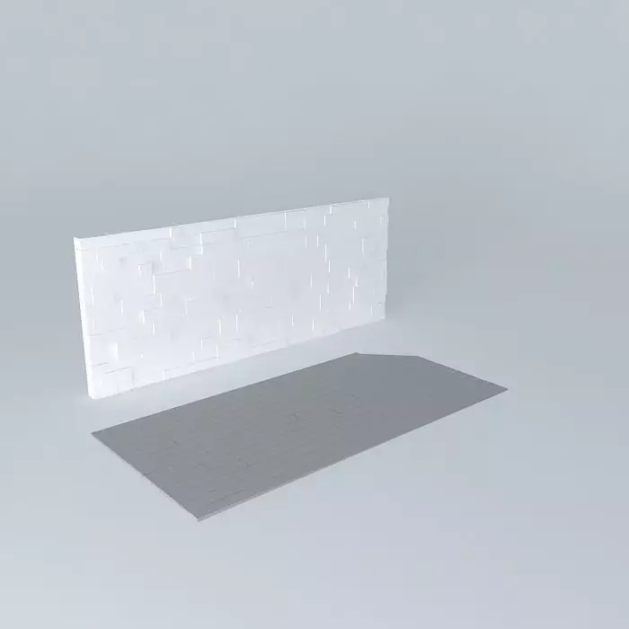 Realistic wall and floor Free 3D model_0