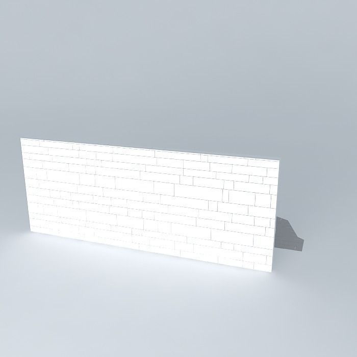 Realistic wall and floor Free 3D model_1