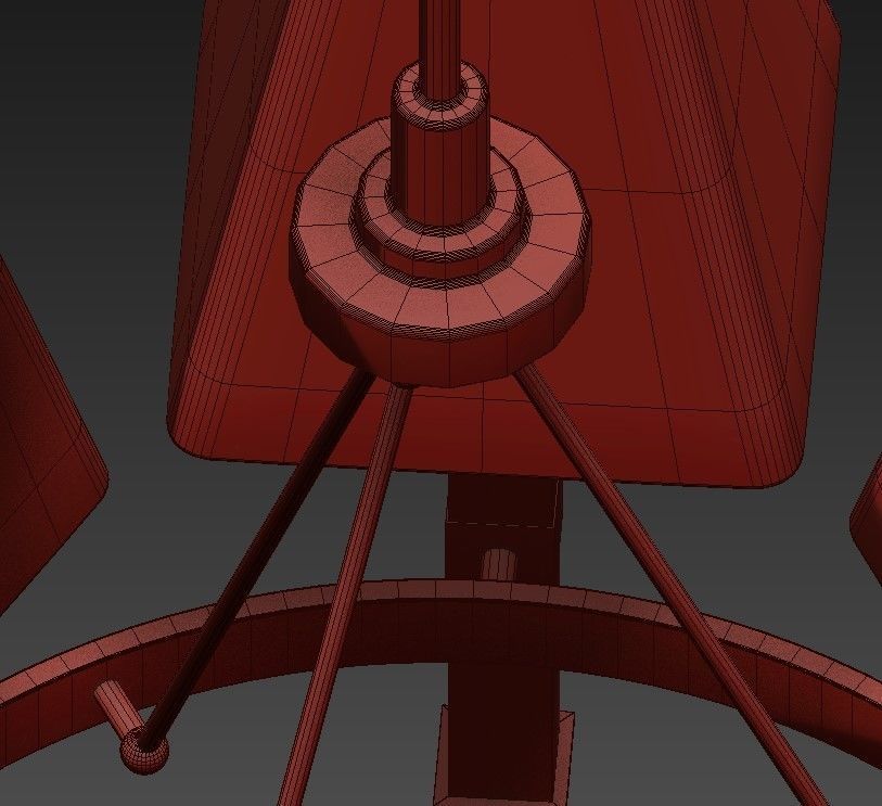 Jacques Six Arm Chandelier 3D model_6