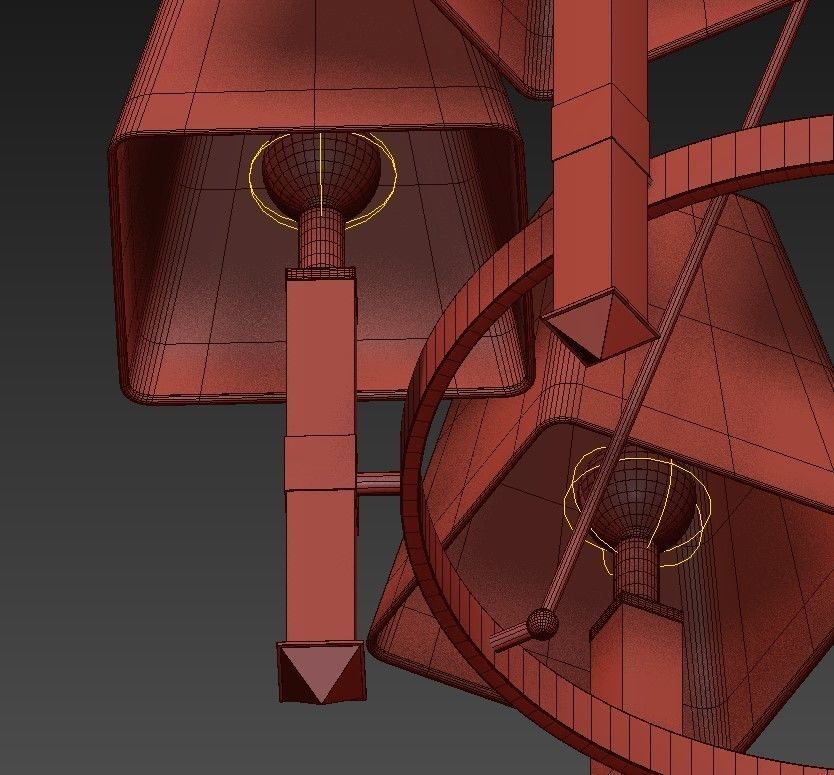 Jacques Six Arm Chandelier 3D model_4