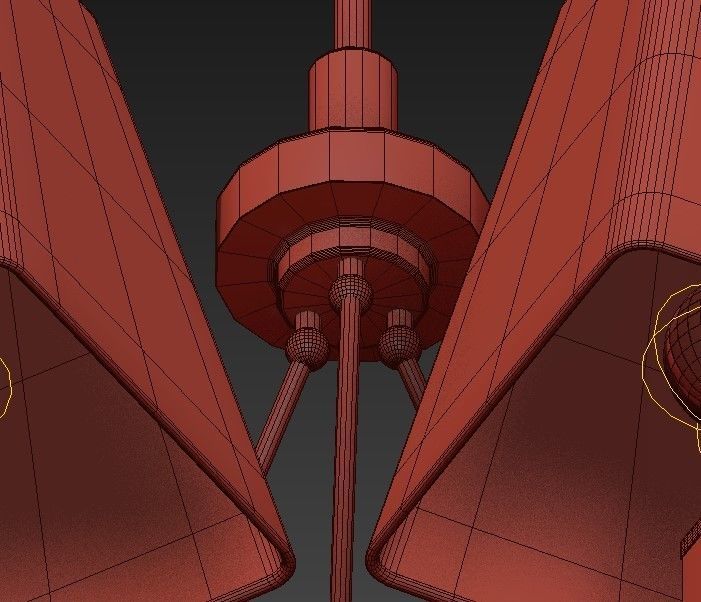 Jacques Six Arm Chandelier 3D model_7