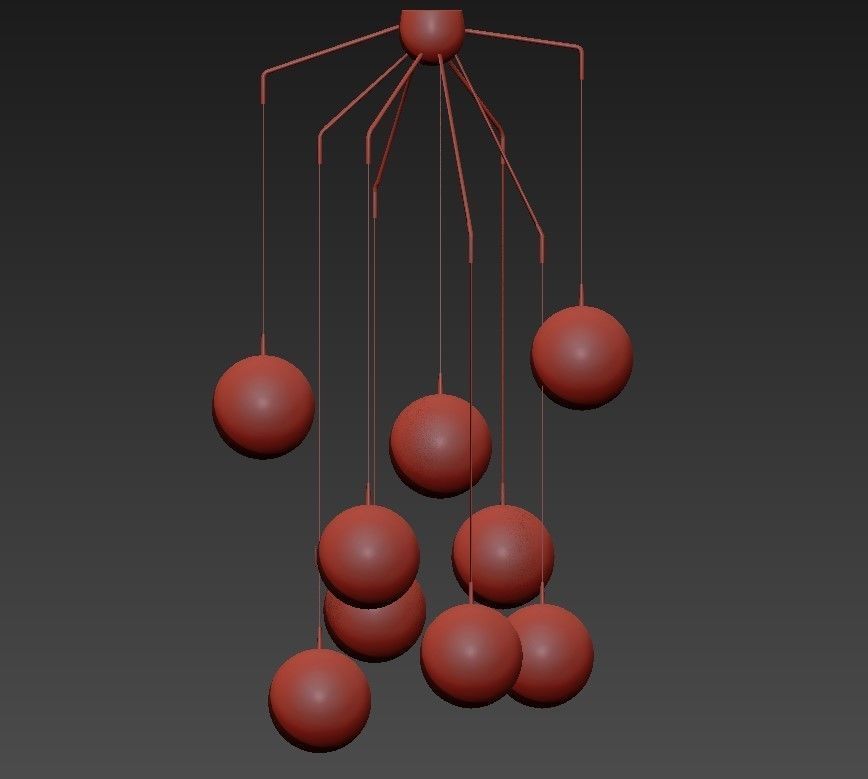 Sedona LED Chandelier 3D model_1