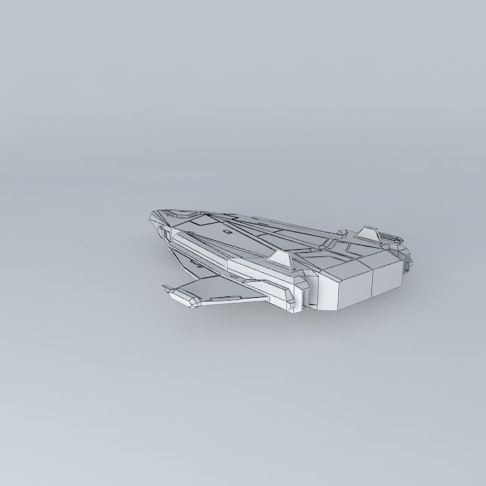 Defender Attack Fighter Free 3D model_4