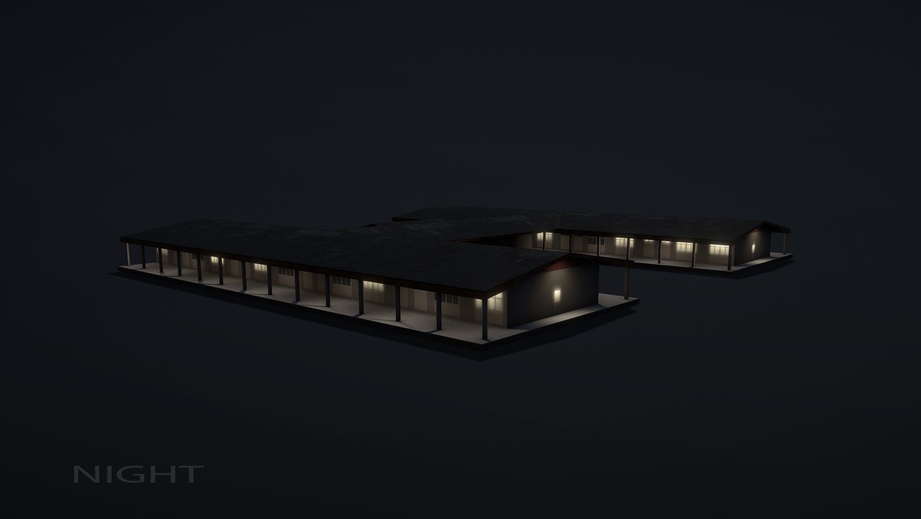 MilitaryBase PortoVelho Barracks 01 Low-poly 3D model_12