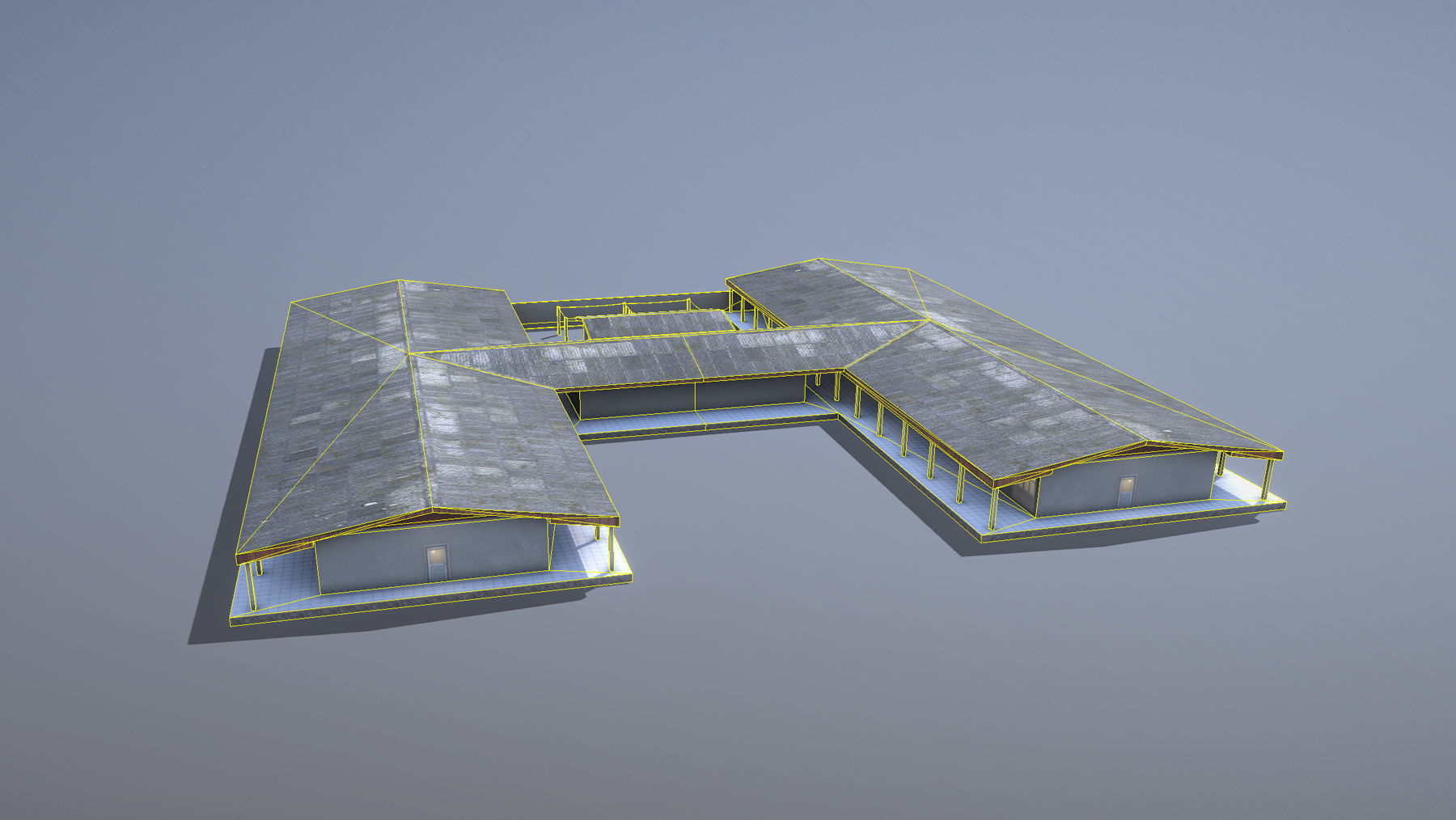 MilitaryBase PortoVelho Barracks 01 Low-poly 3D model_9