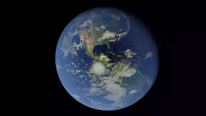 Realistic Earth from space Free 3D model Realistic Earth from space Free 3D model