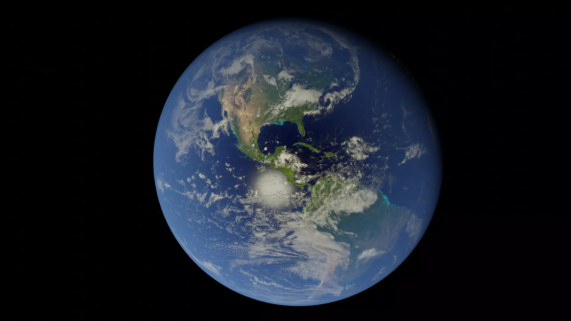 Realistic Earth from space Free 3D model_0