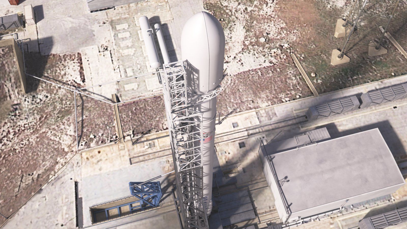 SpaceX Launch Pad Complex 3D model_7